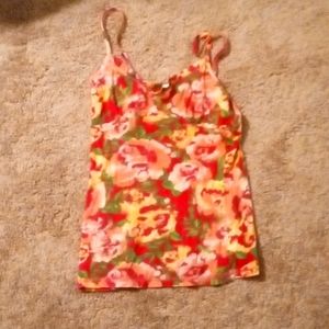 Medium Vibrant Floral Spaghetti Strap Top